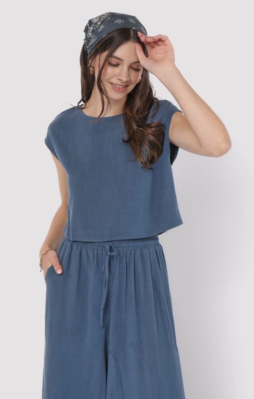 Sugarloaf Sleeveless Linen Top