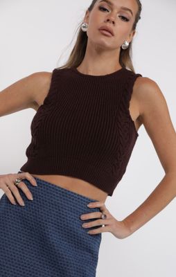 Go To It Sleeveless Sweater Top