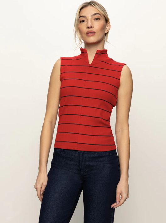 Sleeveless Zip Mock