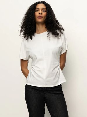Shirred Waist Dolman Tee