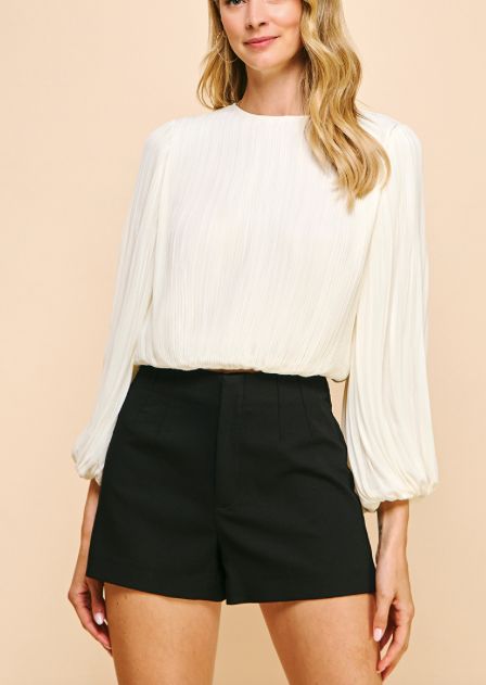 Pleated Woven Top