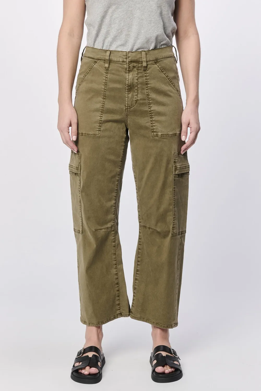 Lasso Barrel Pant - Olive Branch