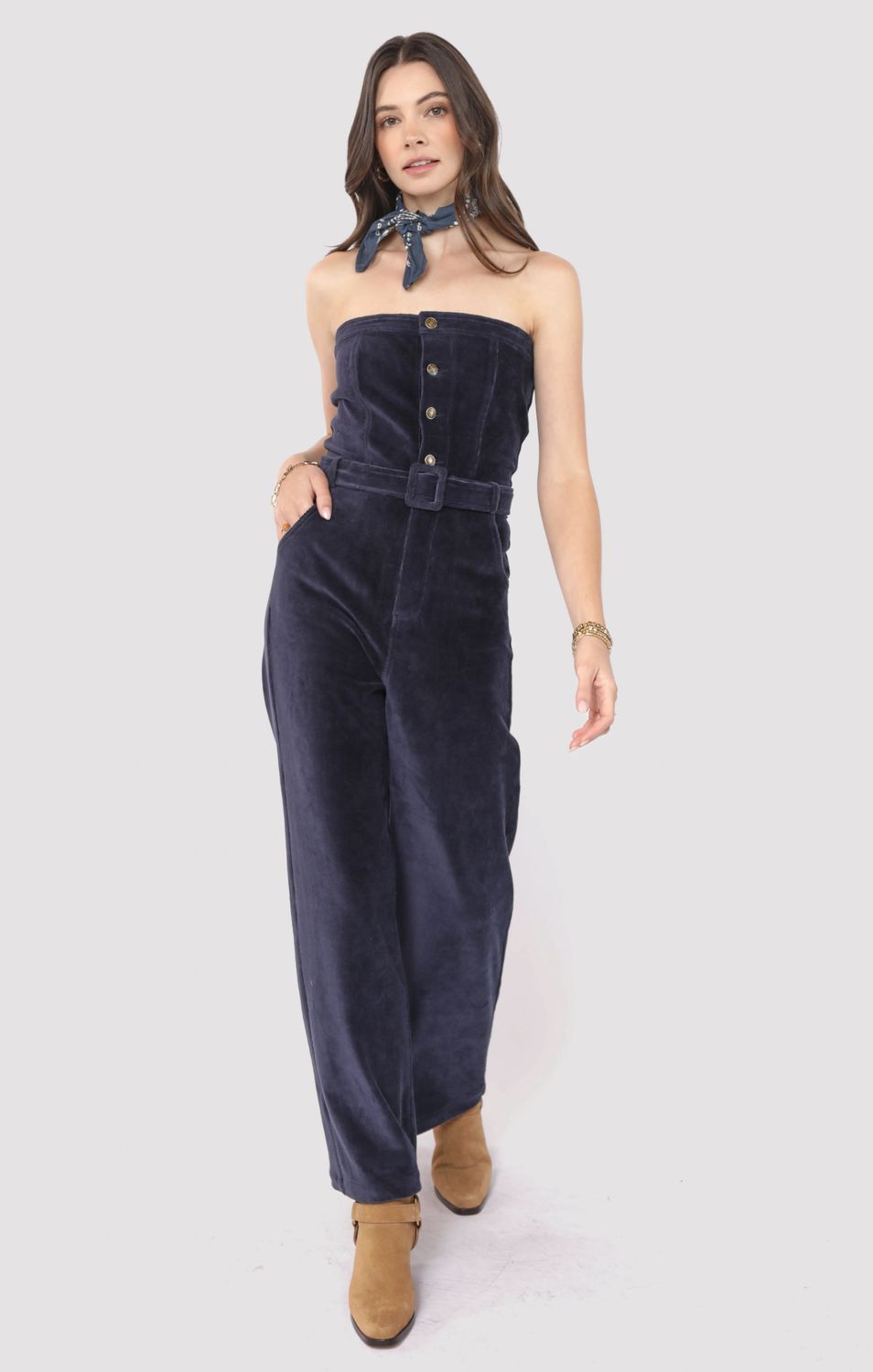 Morrison Strapless Belted Jumpsuit