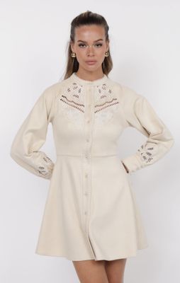 Far West Embroidered Yoke Shirt Dress