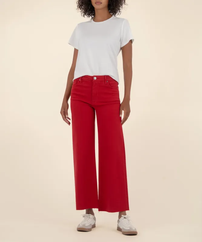 Meg Fab Ab Wide Leg Jean - Ruby