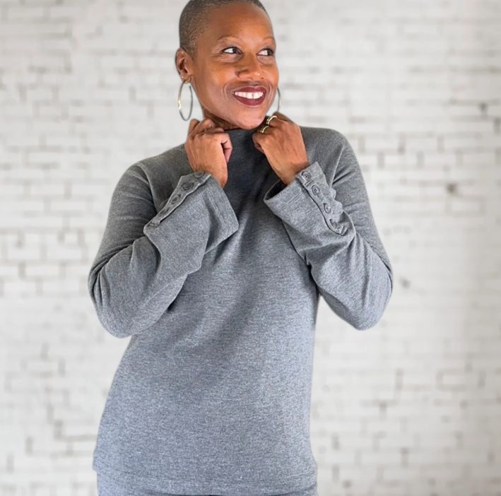 Raglan Mock Neck Top