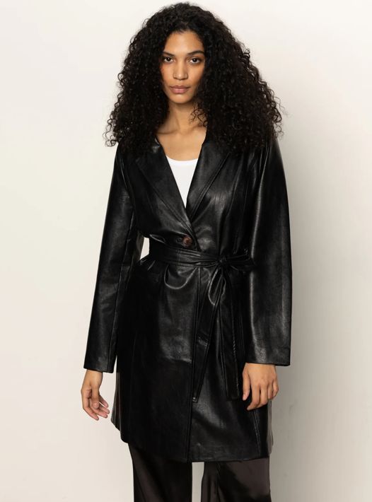 Vegan Leather Coat