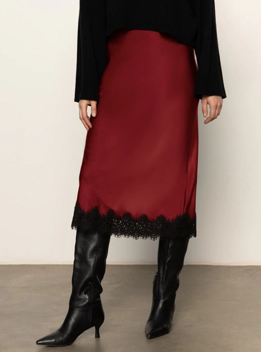 Slip Skirt With Lace