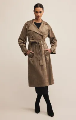 Dorian Suede Trench