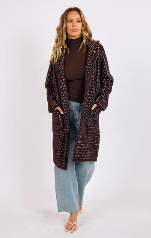 Marceau Houndstooth Coat