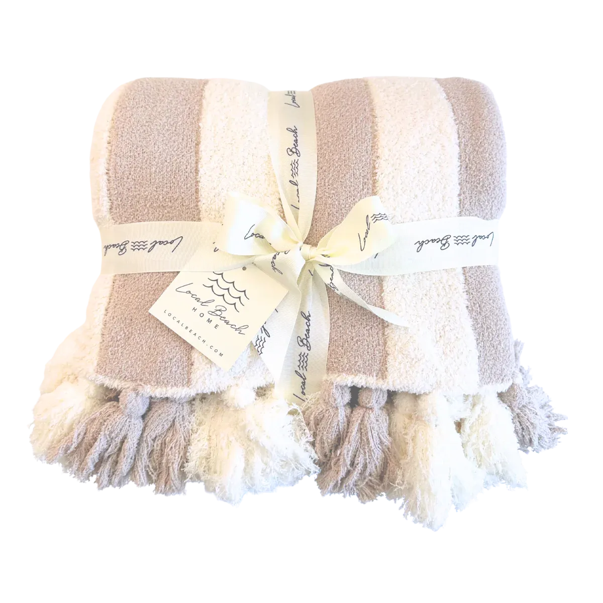 Striped Luxe Home Blanket with Tassels