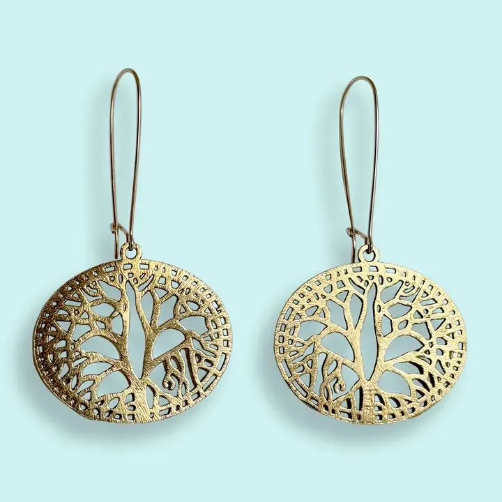Golden Tree Earrings