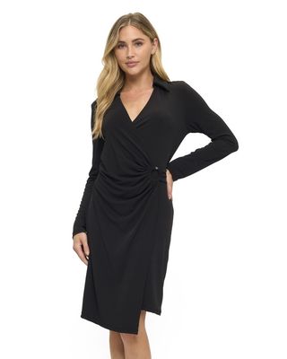 Ring Detail Wrap Dress