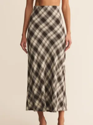Europa Plaid Midi Skirt