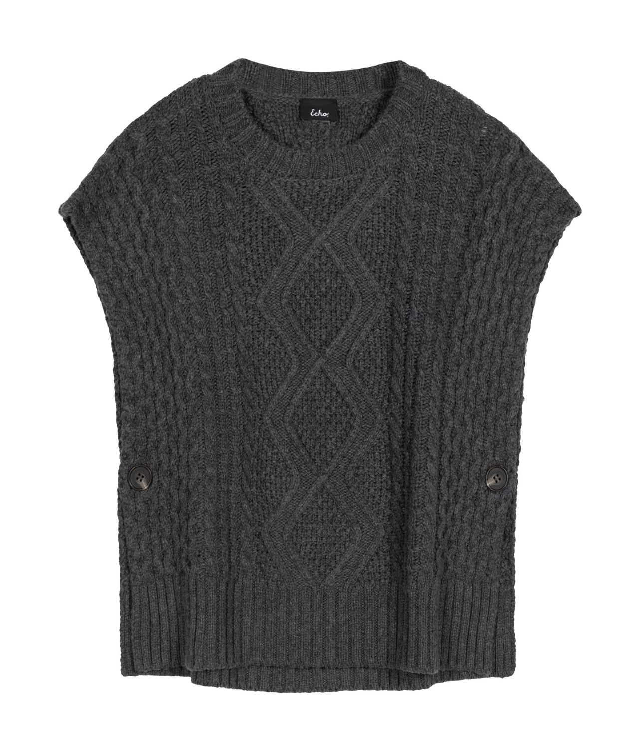 Mixed Cable Open Side Poncho