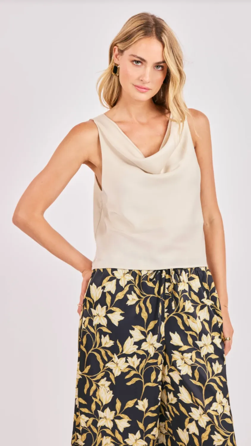 Last Night Cowl Neck Top