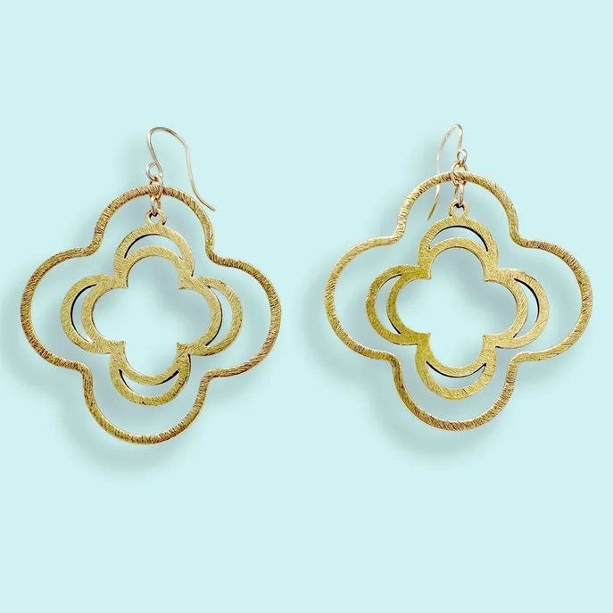 Spinning Quatrefoils Earrings