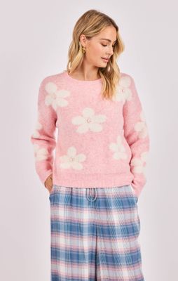Flower Mama Pearl Embellished Sweater