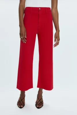 Penny HR Crop Wide Leg Jean - Ruby