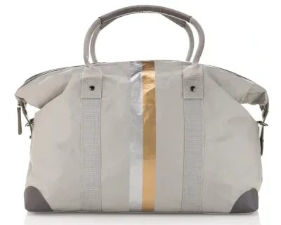 The Weekender - Gray with Metallic Double Line