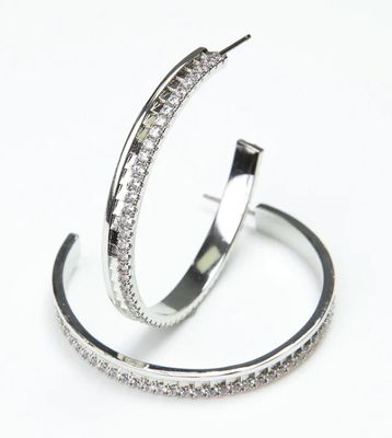 Raven Large Silver Earrings