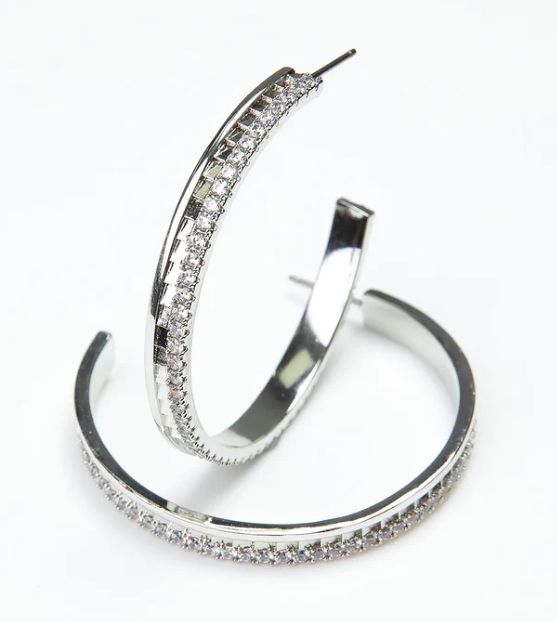 Raven Large Silver Earrings