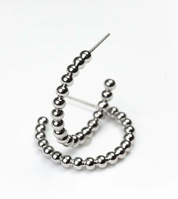 Frankie Large Silver Earrings