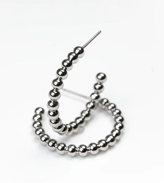 Frankie Large Silver Earrings