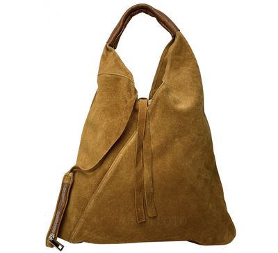 Borgo Suede Bag with Leather Handle