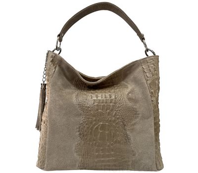 Alexandra Shoulder Bag - Leather and Suede