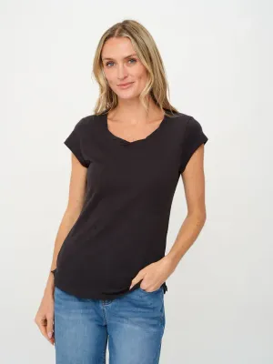 Diana Twist Neck Crew Tee