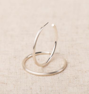 Estonia Silver Large Hoop