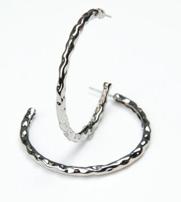 Charley Large Silver Earrings