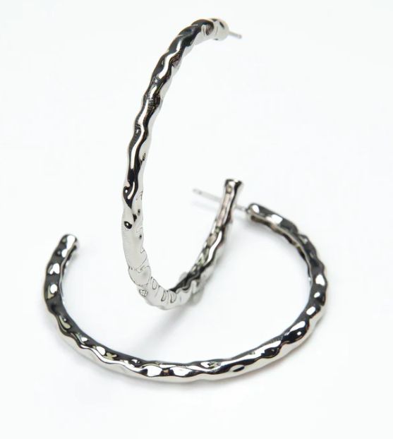 Charley Large Silver Earrings