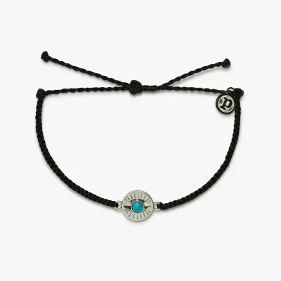 Gemstone Eye Coin Bracelet