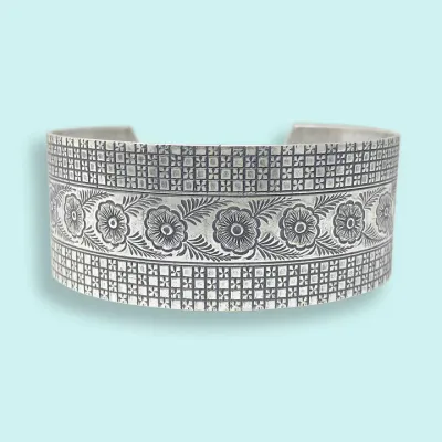 Silver Garden Party Cuff Bracelet