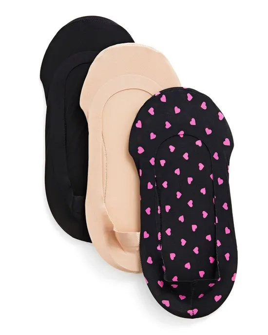 Pindot Heart Fine Edge Liner Sock