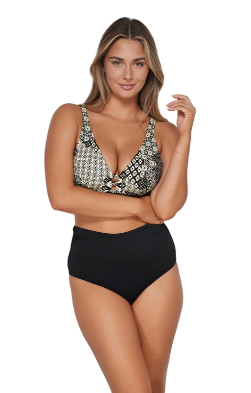 Capri High Waist Swim Bottom
