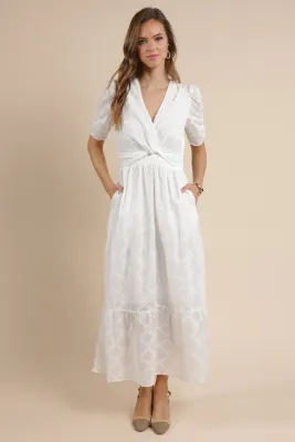 Sunlit Path Twist-Front Maxi Dress