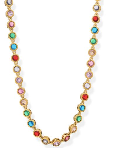 Celeste Colored Tennis Necklace