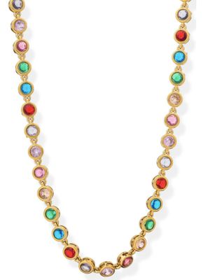 Celeste Colored Tennis Necklace