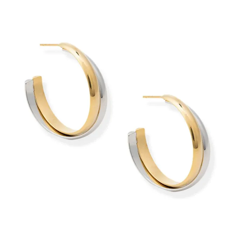 Lira Two Tone Hoops