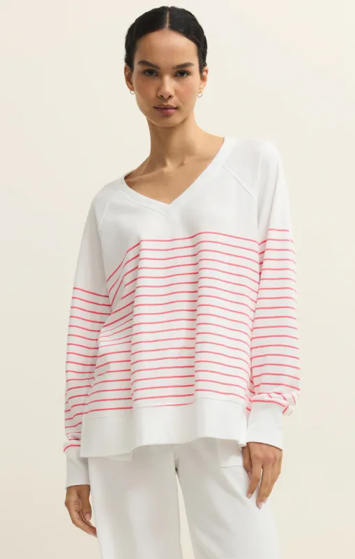 Weekender Stripe V-Neck