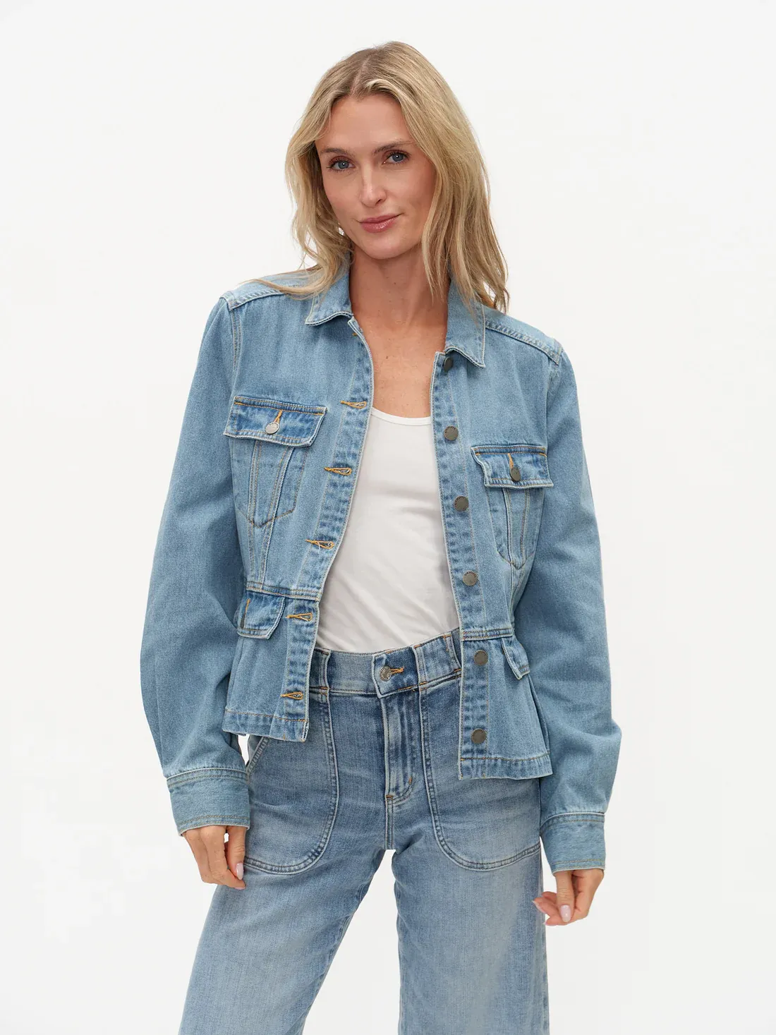 Harlow Denim Peplum Jacket