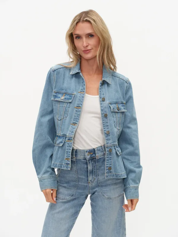 Harlow Denim Peplum Jacket