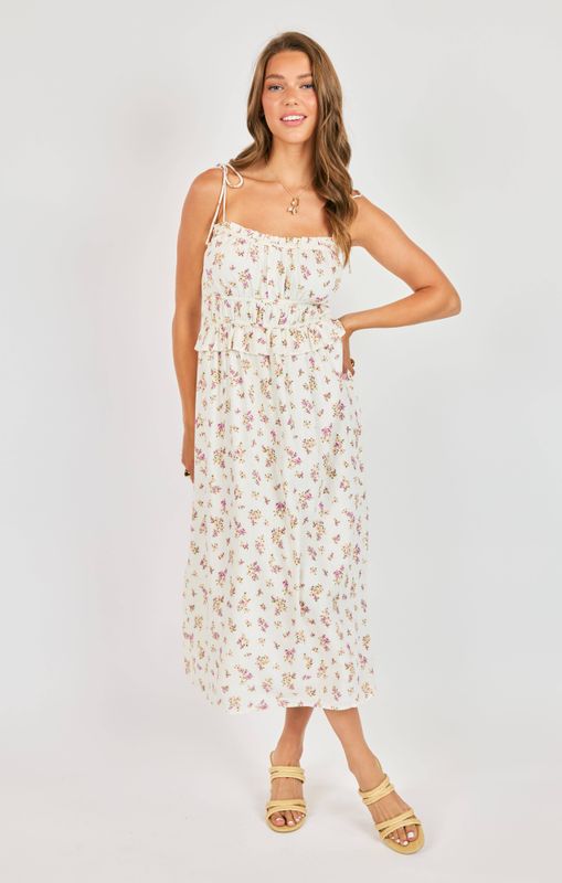 Bouquet Sweetheart Midi Dress