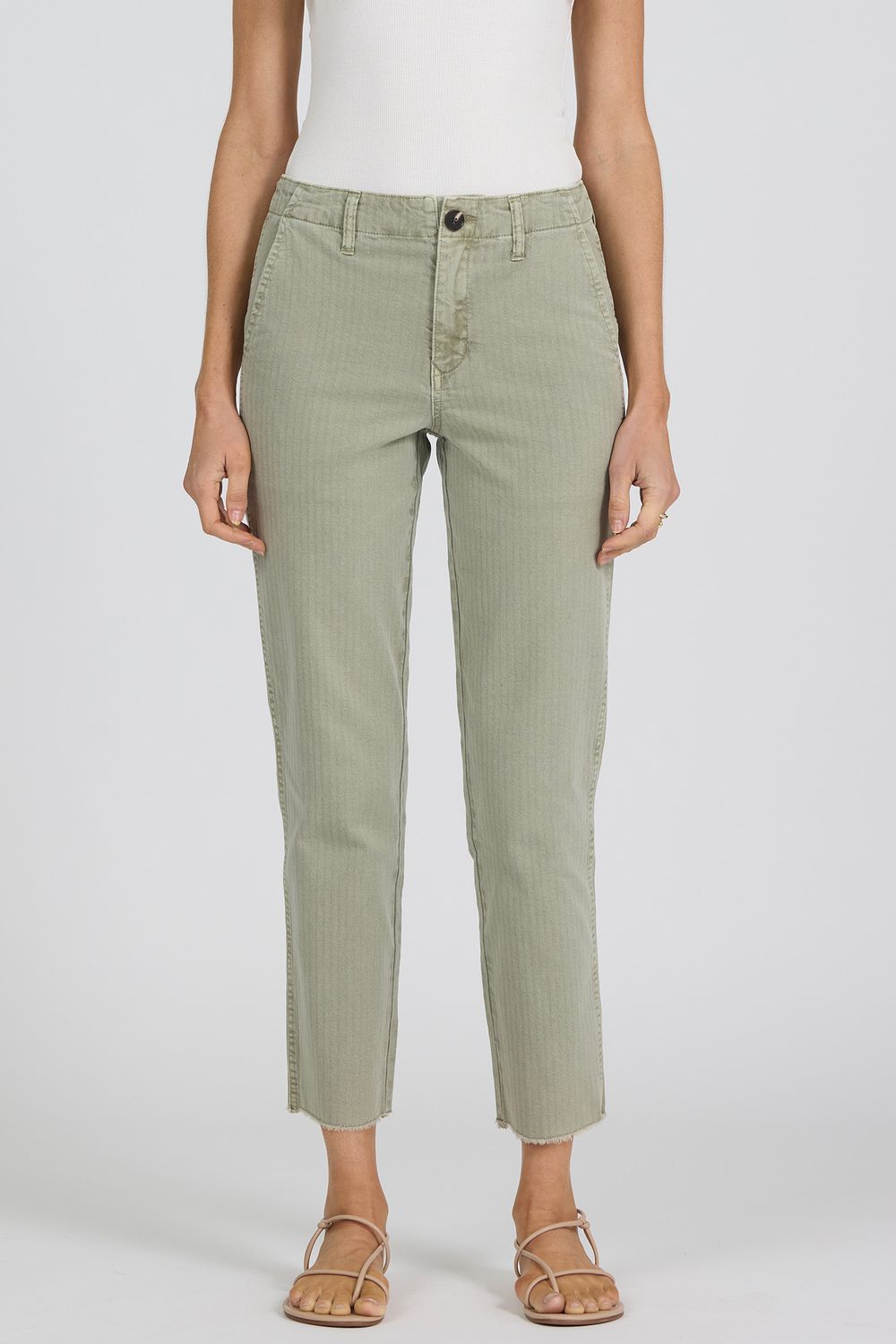 Portia MR Cropped Jean - Abbey Stone