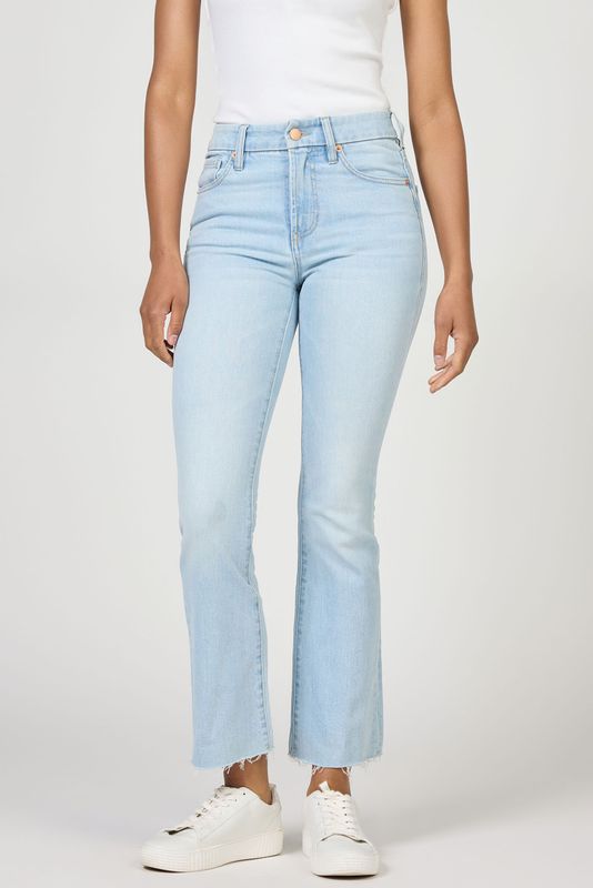 Jeanne MR Cropped Flare Jean - Misty Cloud Wash