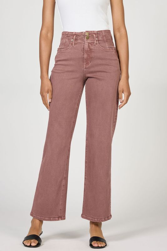 Holly HR Straight Leg Jean - Raisin