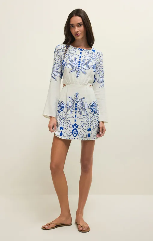 Tahini Palm Mini Dress